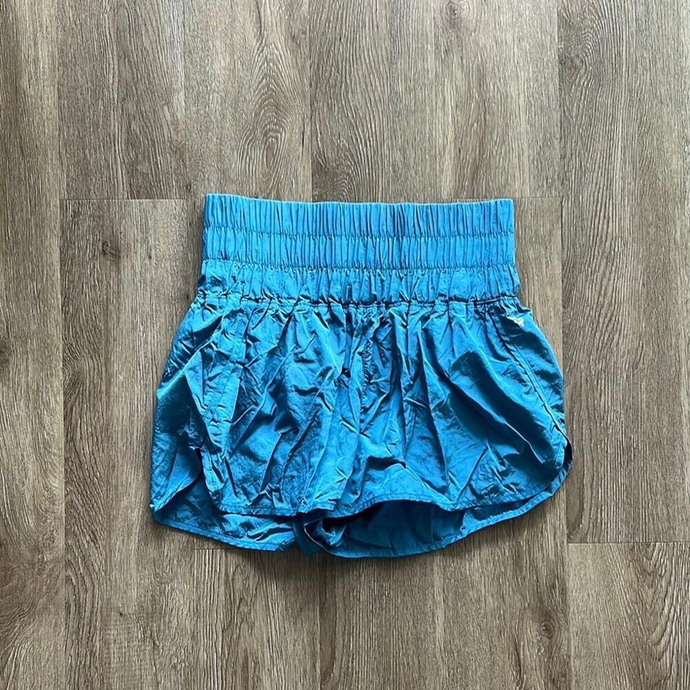 FP Movement The Way Home Shorts Blue Size Large Athletic High Rise